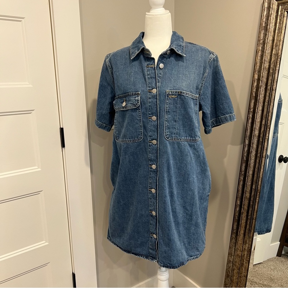 Universal Thread Button Up Denim Mini Dress